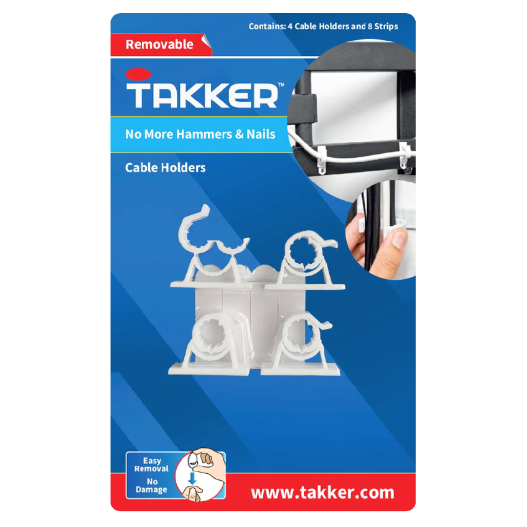 TAKKER Easy Stick No Damage CABLE HOLDERS Takker