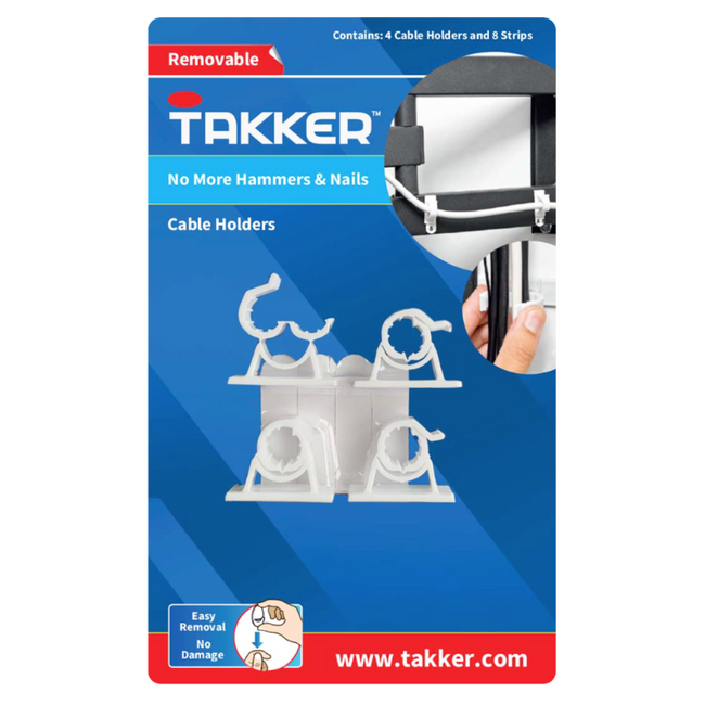 TAKKER™ Easy Stick – No Damage CABLE HOLDERS