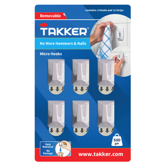 TAKKER™ easy stick - no damage MICRO HOOKS