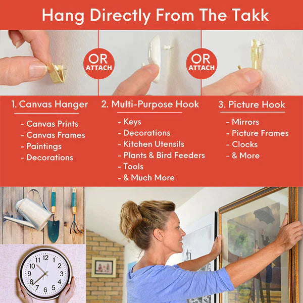 Takker® Easy One-Step Hardwall Picture Frame Hanging Tool Kit