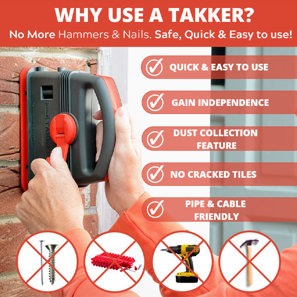 Takker® Easy One-Step Hardwall Picture Frame Hanging Tool Kit