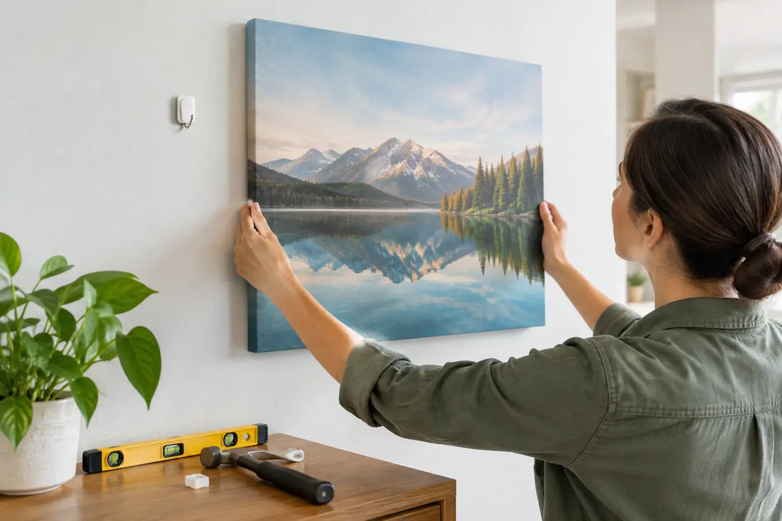 How to Hang a Canvas Safely Without Wall Damage