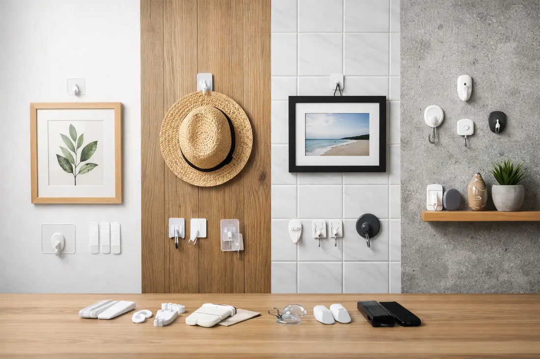 A Nail-Free Hanging Comparison for Every Wall