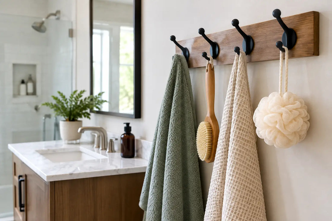 15 Bathroom Hook Ideas for a Tidy, Useful Space
