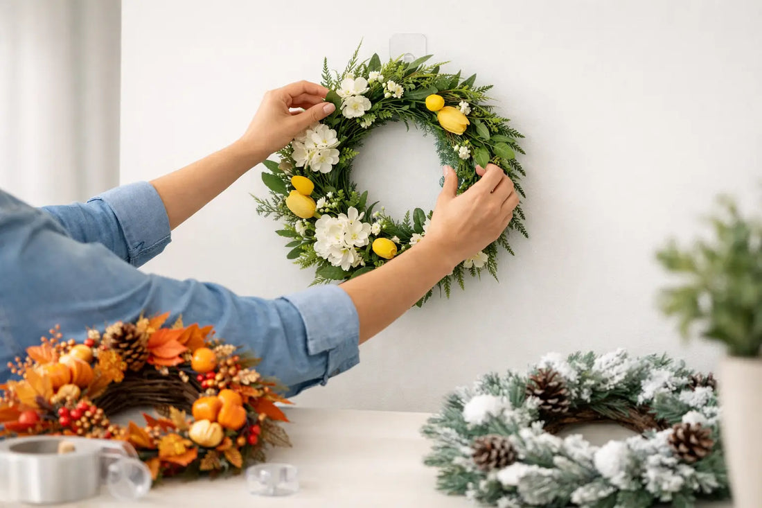How to Hang Seasonal Wreaths Without Wall Damage