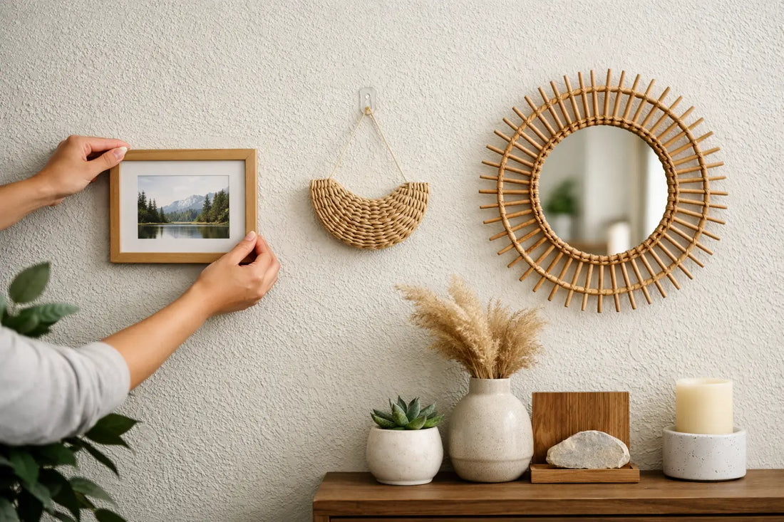Decorating on Textured Walls Without Wall Damage