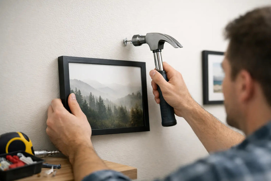 How to Hang Pictures on Hard Walls
