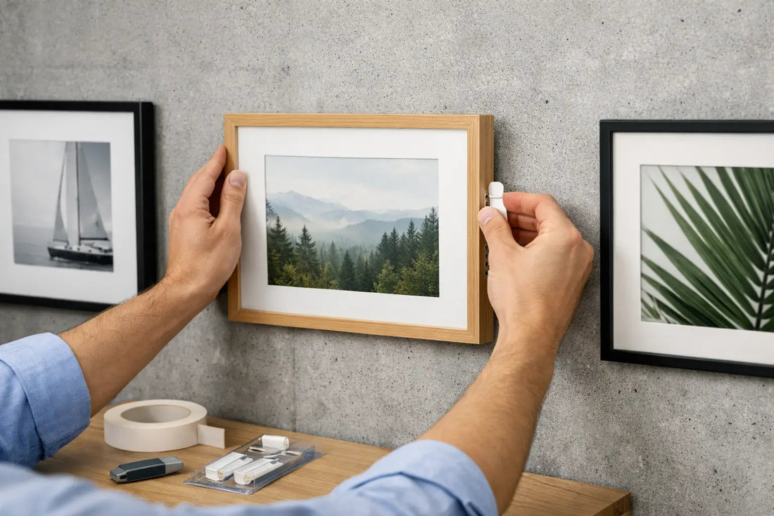 How to Hang Pictures on Concrete Without Drilling