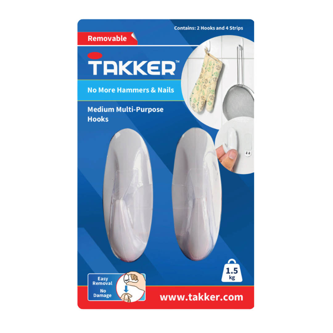 TAKKER™ easy stick - no damage MULTI-PURPOSE HOOKS (Medium)