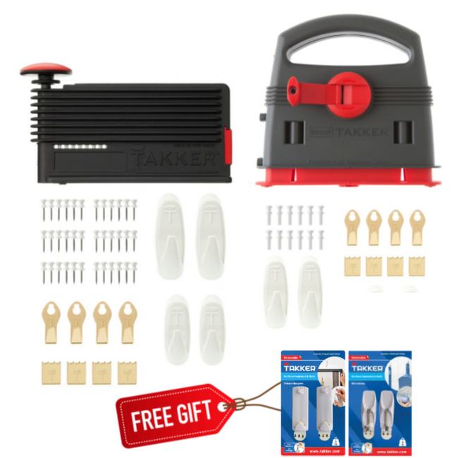 TAKKER™ & HARDWALL TAKKER™ Bundle with FREE TAKKER™ Hooks (worth £4.99)